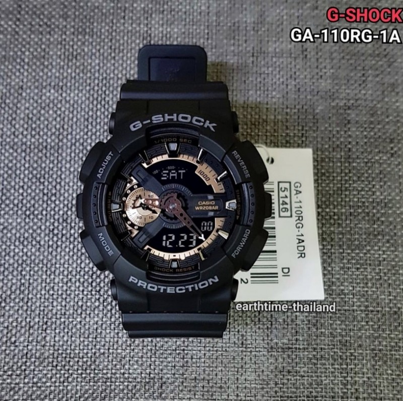 black and rose gold g shock