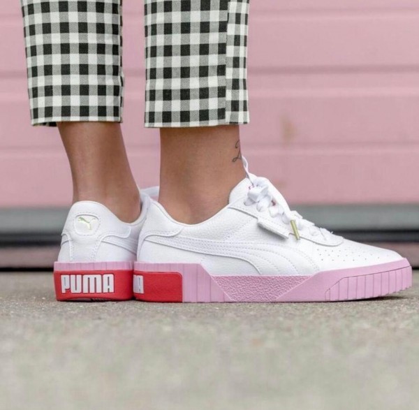 puma cali white pink