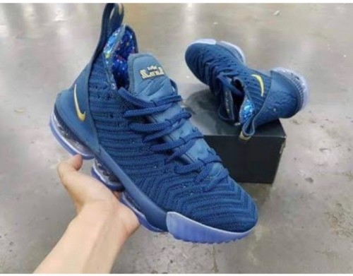 navy blue lebron 16