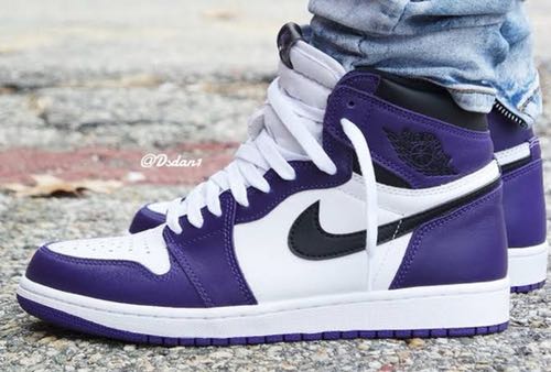 retro 1 white and purple