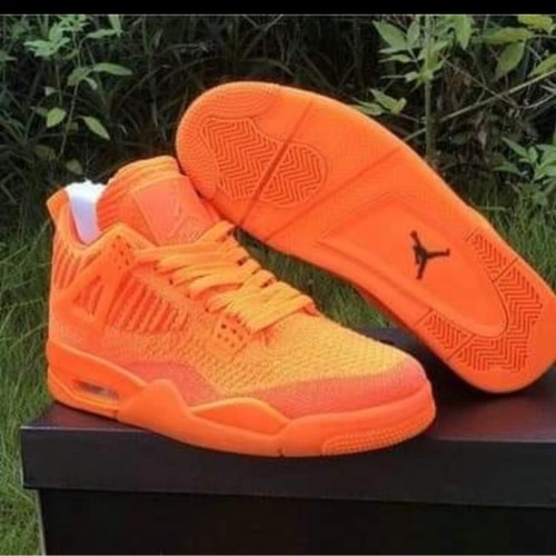 retro 4 flyknit orange