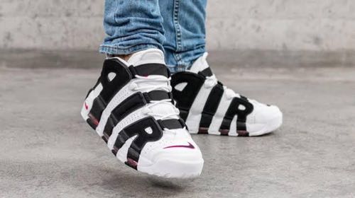 uptempo white black