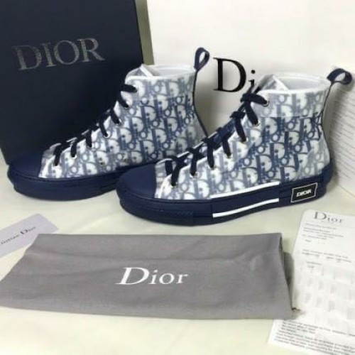 dior b23 high top blue oblique