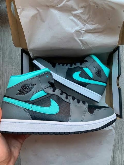 jordan 1 mid aqua grey