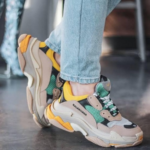 triple s beige green yellow