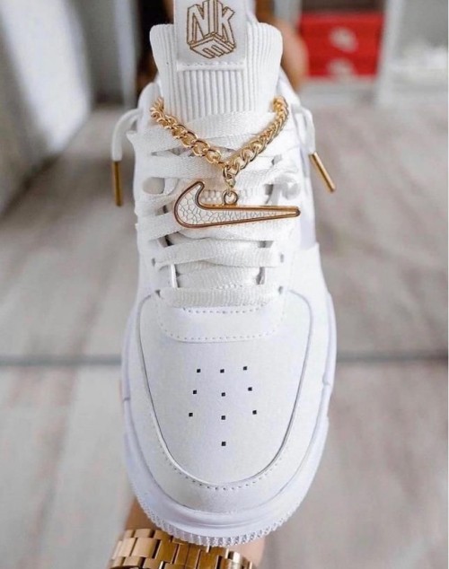 af1 pixel white gold chain