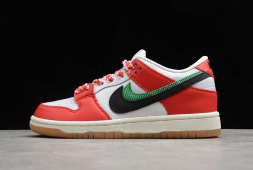 sb dunk low x frame chile red