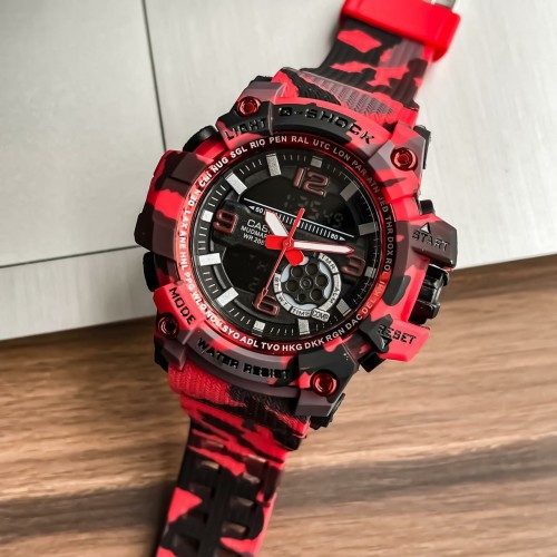 g shock army red