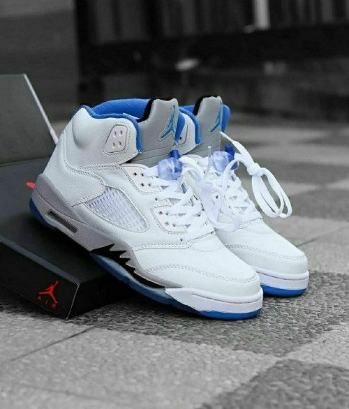nike air jordan retro 5 stealth hyper royal white