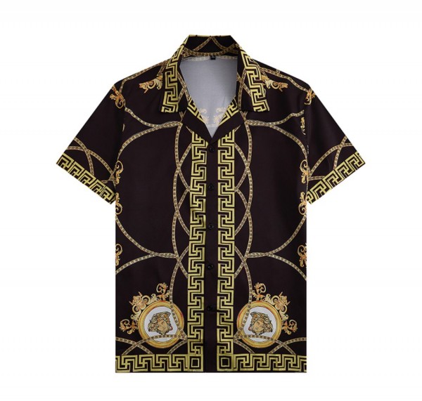 black and gold versace shirt