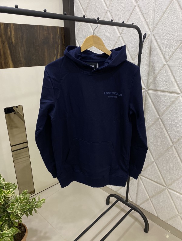 dark navy essentials hoodie
