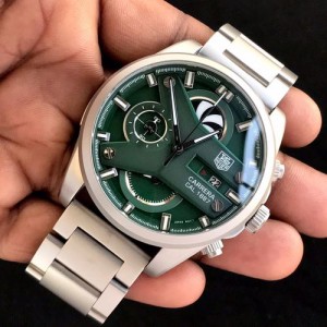 tag carrera chain silver green