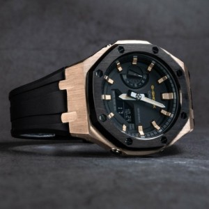 G shock ga2100 black gold metal dial
