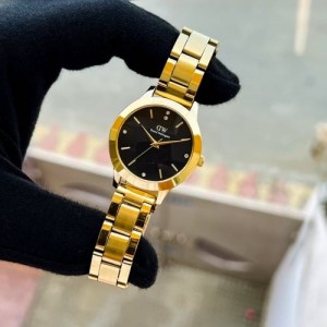Dw gold black ladies watch