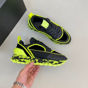 balmainn velvet nylon and mesh racer low top sneakers fixed