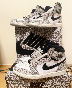 Air Jordan Retro 1 High White Cement FIXED