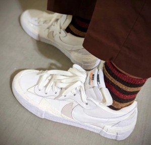 blazer low sacai white patent leather fixed