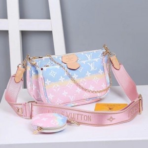 Louis Vuitton Multi Pink Pochette Bag With Box