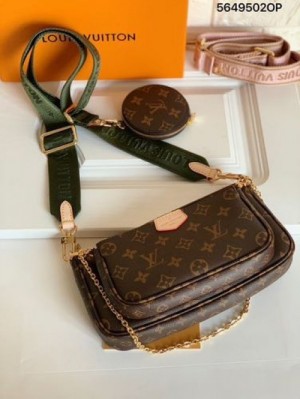 Louis Vuitton Dark Green Pochette Bag With Box