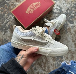 Vans knu skool cream White fixed