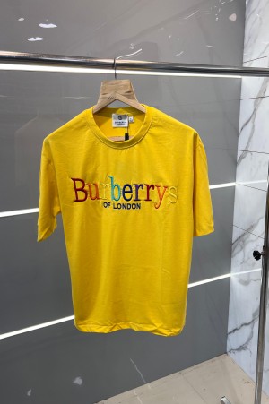 Burberr_y Embroidery Printed Premium Oversized Tshirt With Brand Box 105