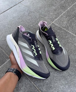 Adidaas Adizero Boston 12 Aurora Black Zero Metallic Green Spark Fixed