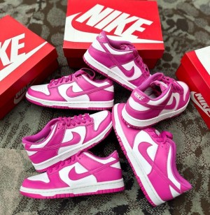 Nikee Sb Dunk Low Gs Active Fuchsia White Fix