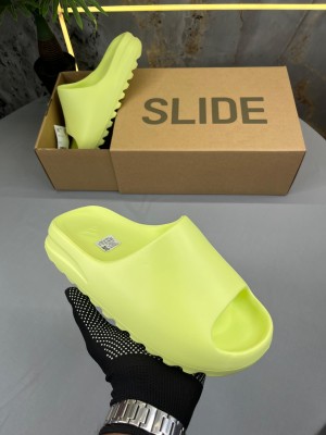 Ua . yeezy slides glow green   quality with og box fixx
