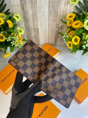 LOUIS_VUITTON CHECK BROWN WALLET WID OG BOX DUST BAG 49