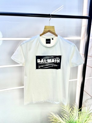 Sale Balmai n Paris Off-White Round Neck Premium Printed T-shirt 1766