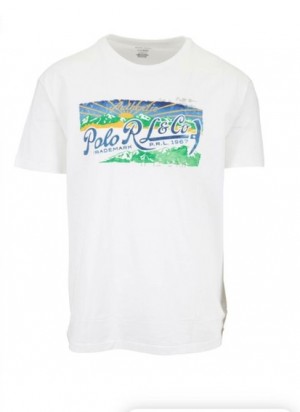 Ralph  Lauren White Printed Premium T-Shirt