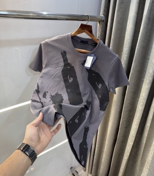 Prad a Milano Grey Printed Premium T-Shirt