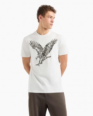 Arman i Exchange White Eagle Embroidery Logo Premium T-Shirt