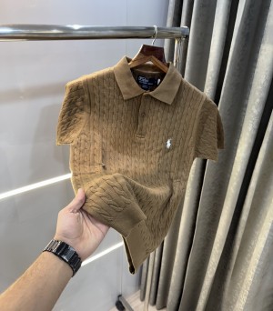 Ralph  Lauren Brown Knitted Polo T-Shirt 