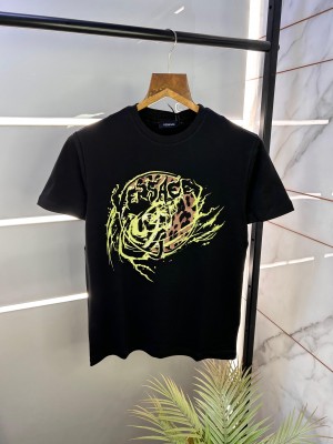 Sale Versace Black Printed Round Neck Premium T-shirt F2375-B2