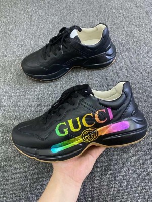 Gucci_. rython black logo sneakers