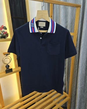 Guc i T shirt Navy M481-NY