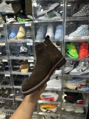 Zaraa Chain Chelsea Suede Brown