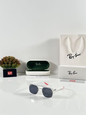 Rayban 04 Ice Black Red Tip