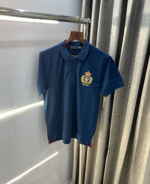 Ralph  Lauren Petrol Blue Logo Print Premium Polo T-Shirt