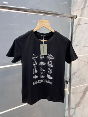 Balenciag a Black Front Print Designer Imported T-Shirt (1251)