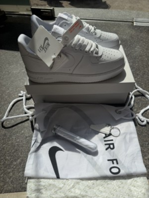 Nikee Airforce 1 First Leather UA Womens With Bag Keychain bottle lace +$