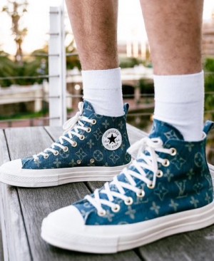 louiss vuitton x  chuck 70 white denim