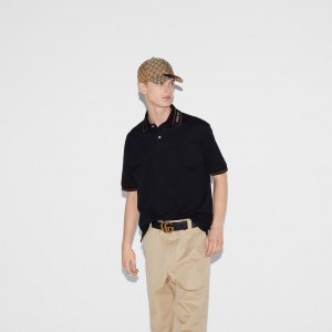 Gucc i Navy Blue Collar Look Imported Polo T-Shirt