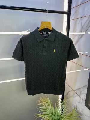 Ralph_Lauren Polo Imported Green Collar Neck Premium T-shirt F2409-GR