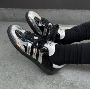 Adidass Samba X Atmos Tuxedo Silver
