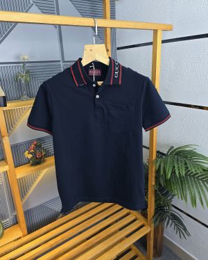 Guc i collar N T Shirts Navy K20-N