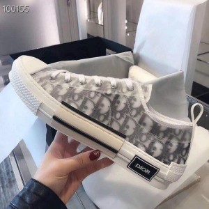 DIORR b23 oblique low top sneaker white black canvas