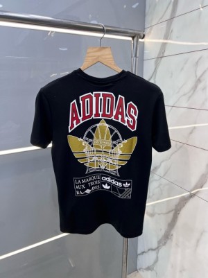 Adida s Round Neck T shirt With Front And Back Print Black 1931