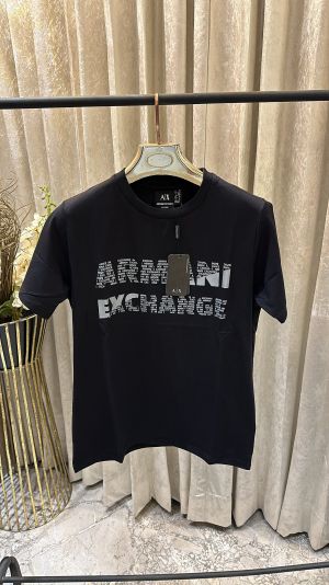 ARMAN_I EXCHANGE LOGO PRINT PREMIUM BLACK TSHIRT